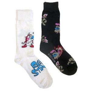 Nickelodeon Ren & Stimpy 2-Pack of Unisex Crew Socks - Size 6-12